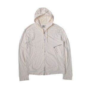 Marithé + François Girbaud Men's Cream and White Hoodie